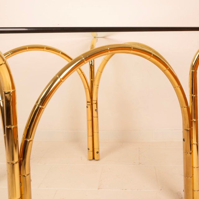 Italian Crystal and Brass Table, 1970s For Sale - Image 13 of 15