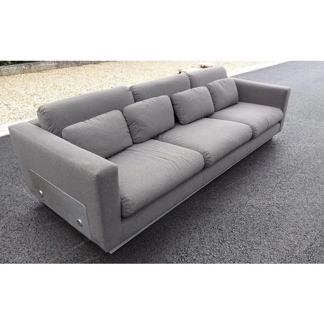 Vintage Steel and Fabric Sofa, 1970s For Sale - Image 9 of 9