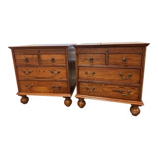 1990s Bob Timberlake Lexington Furniture Nightstands - Pair For Sale