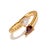 Contemporary Ruby & Diamond Teardrop Glow Gold Adjustable Ring, Size 8 For Sale - Image 3 of 8