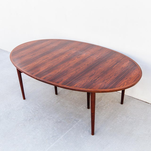 Mid-Century Modern Vintage Arne Vodder Danish Modern Rosewood Extension Dining Table, Model 212 For Sale - Image 3 of 16