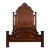 Antique Monumental Eastlake Victorian Burled Walnut Full Size Bed, Circa 1880s For Sale