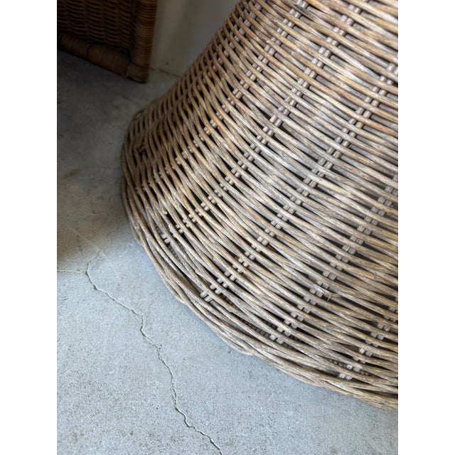 1970’s Vintage Coastal Organic Woven Wicker Barrel Back Dining Chairs – Set of 4 For Sale - Image 12 of 12