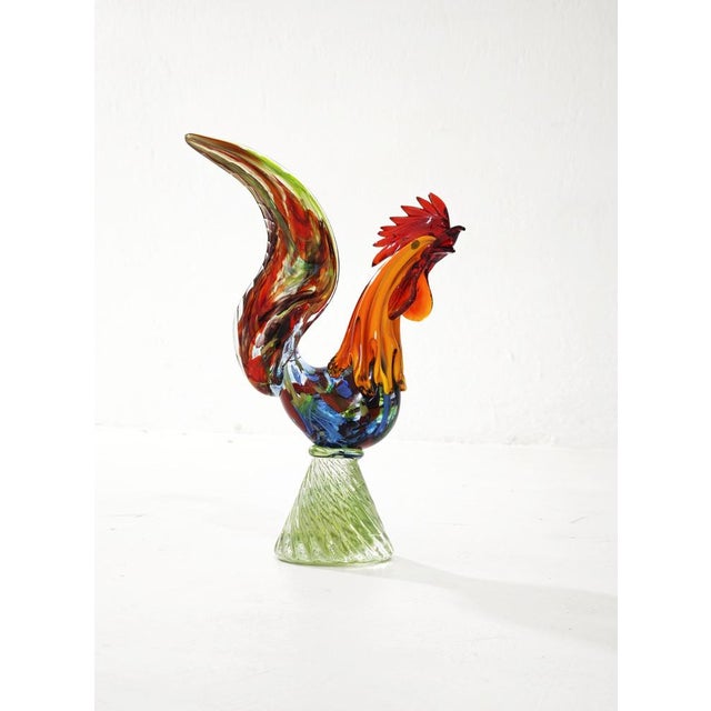 Mid-Century Modern Murano Glass Sculpture Rooster, Italy, 1960s For Sale - Image 4 of 18