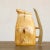 Rustic Handcarved Wooden Tankard / Bier Stein / Beer Mug w/ Real Antler Handle - Signed & Dated on bottom: "Scott...