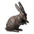 19th Century Japanese Meiji Period Bronze Okimono of a Rabbit, Signed 秀山 (Shūzan), Joel & Margaret Chen Collection For Sale