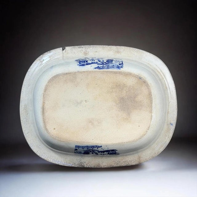 Antique English Blue Willow Bowl, 1810-1830 For Sale - Image 6 of 8