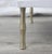 Wood Wood and Brass Faux Bamboo Legs White Sofa Side Table, For Sale - Image 7 of 10