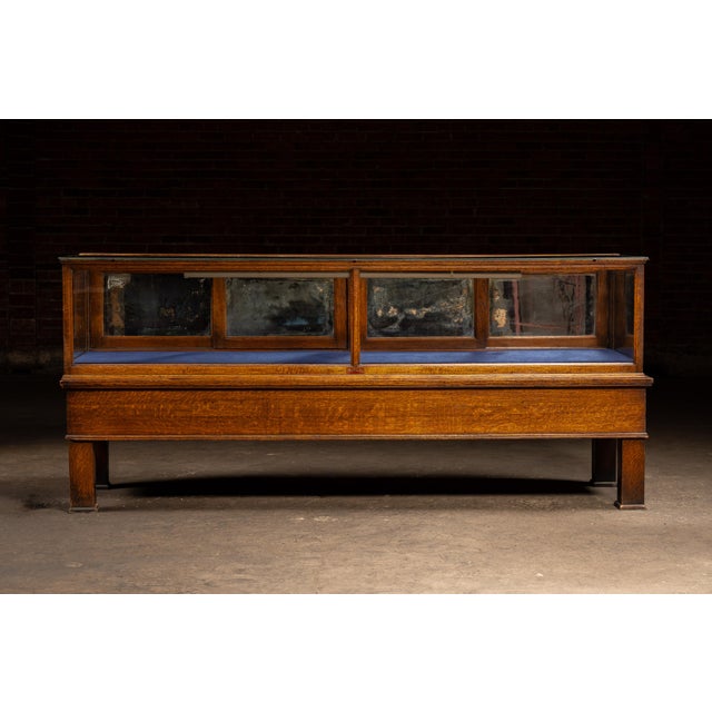 American Antique Quartersawn Oak "Peerless" Display Case by Jac. Lederer For Sale - Image 3 of 18
