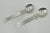 1980s 1980s Hammered Silver Serving Utensils With Sculptural Scrolled Handles For Sale - Image 5 of 12