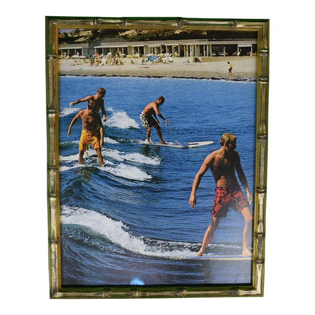 1970s "Slim Aarons X Bailey's Beach Club Srba Newport, Ri C1974 Surfing Color Plate", Framed For Sale