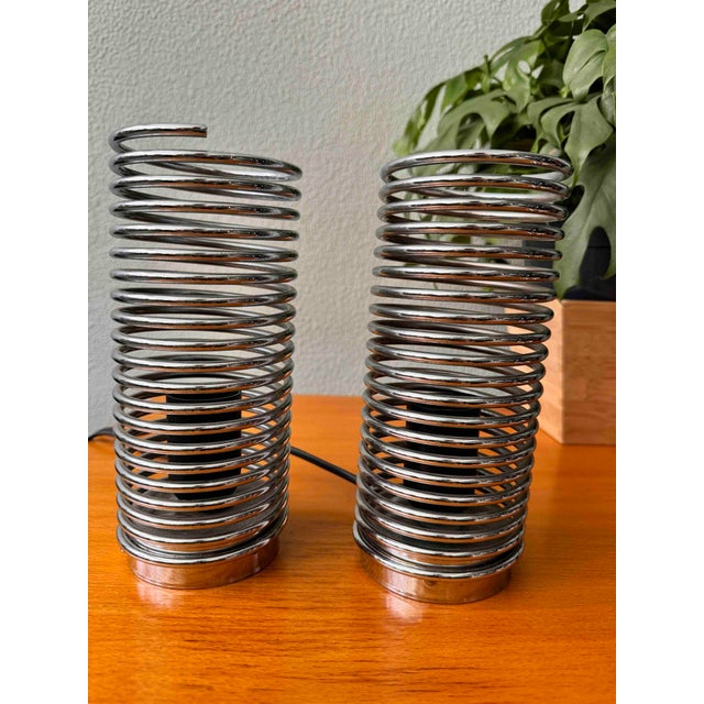 Spring Table Lamps attributed to Massive. Belgium, 1990s, Set of 2 For Sale - Image 6 of 18