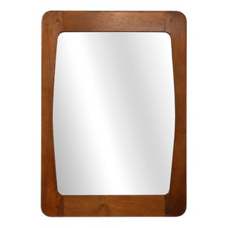 Vintage Wooden Mirror by Aksel Kjersgaard for Illums Bolighus, 1960s For Sale
