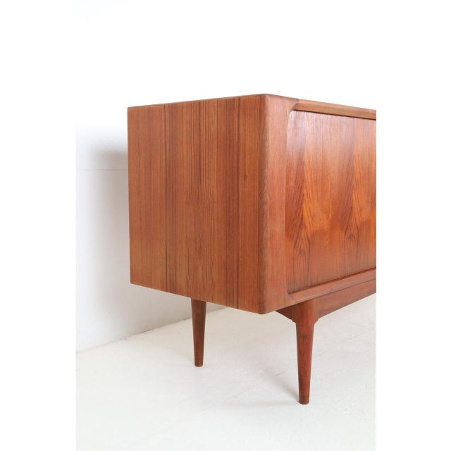Wood Danish Teak Sideboard with Tambour Doors by Bernhard Pedersen & Søn, 1960s For Sale - Image 7 of 18