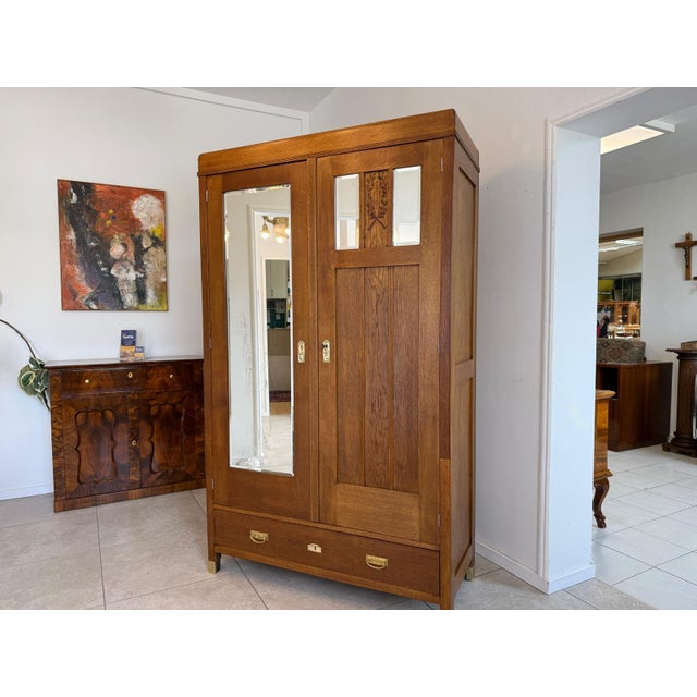 Art Nouveau Wardrobe Cabinet, 1890s For Sale - Image 11 of 11