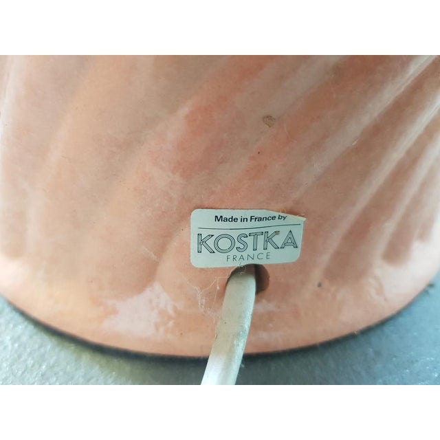 Large Table Lamp in Pink Ceramic from Kostka, 1980 For Sale - Image 4 of 5