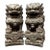 Late 20th Century Pair of Taihang Rock Stone Guardian Lions – Feng Shui Entryway Protection & Wealth Attraction Statues For Sale