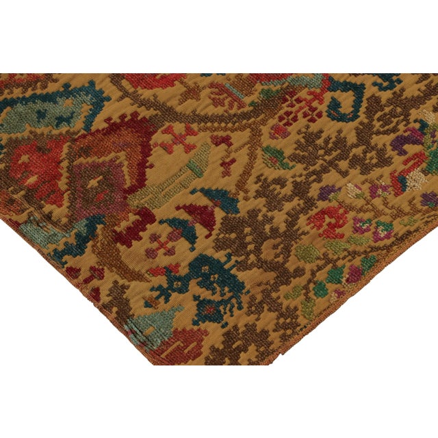 Traditional Antique Scottish Textile Fragment With Rich Pictorial Folk Art - Rug & Kilim For Sale - Image 3 of 7