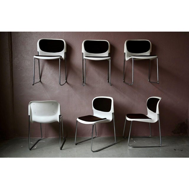 Space Age Model SM400K Chairs in Plastic and Chrome by Gerd Lange for Drabert, West Germany, 1980s, Set of 6 For Sale - Image 15 of 15