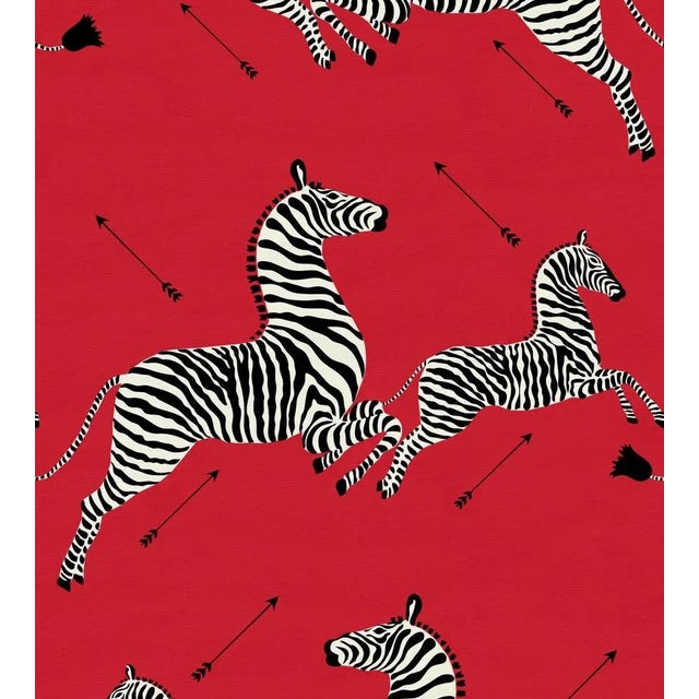 Traditional The House of Scalamandré Zebras Fabric, Masai Red For Sale - Image 3 of 3