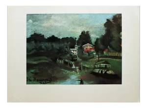 1940s After H. Rousseau, "The Surroundings of St-Cloud" First Edition Swiss Lithograph