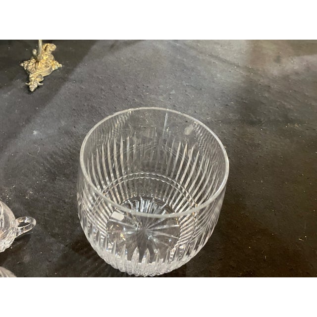 St Louis Crystal Punch Service with Bowl and Ladle, Set of 6 For Sale - Image 6 of 8