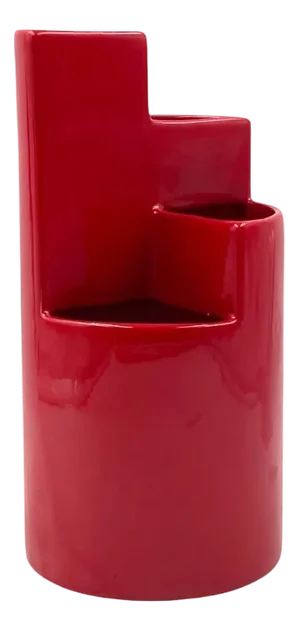 Red Ceramic Mod. FB1 Vase by Franco Bettonica for Gabbianelli, 1970