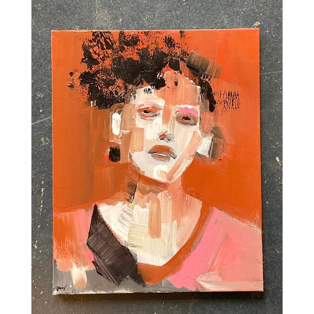 Vintage Original Abstract Expressionist Portrait For Sale - Image 12 of 12