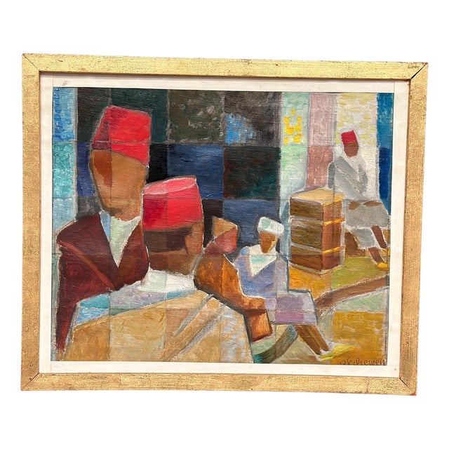 Olle Von Schewen, På gatan i Tetuan, Oil on Canvas For Sale