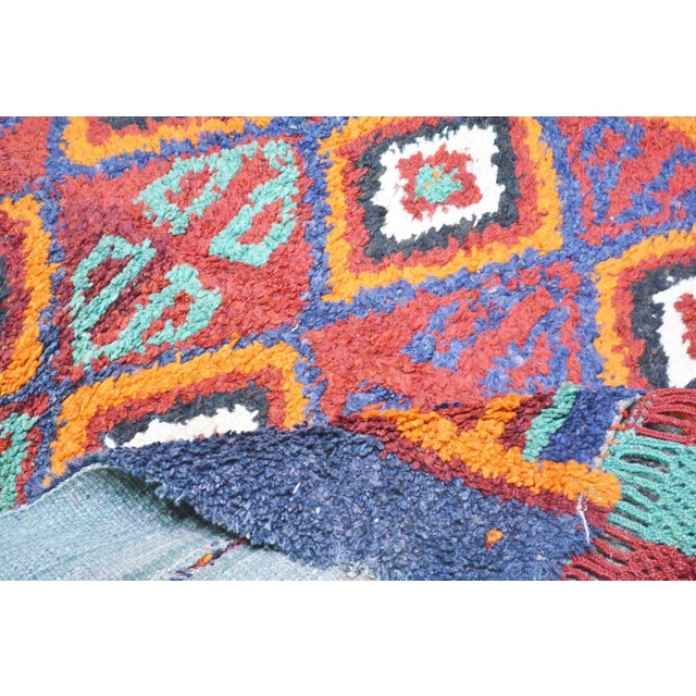 Vintage Uzbek Tribal Hand Knotted Organic Wool Fine Weave Rug,3'3"x8'1" For Sale - Image 4 of 4