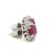 18ct White Gold Ruby & Diamond Oval Cluster Earrings - 2 Pieces For Sale - Image 4 of 7