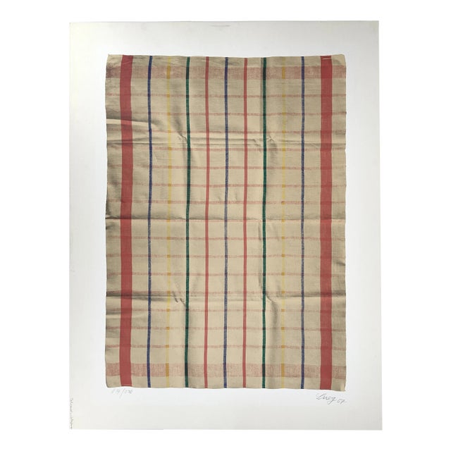 Konrad Lueg, Tea Towel on a Beige Background, 1967, Silkscreen For Sale