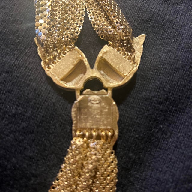 Whiting & Davis Whiting & Davis Vintage Full-Torso Mesh Necktie Necklace For Sale - Image 4 of 8