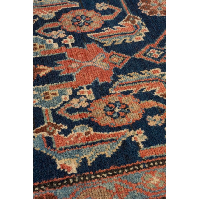 Blue Antique Circa 1900 Blue Hamadan Hand Knotted Rug 4ft 4in X 6ft 10in For Sale - Image 8 of 14
