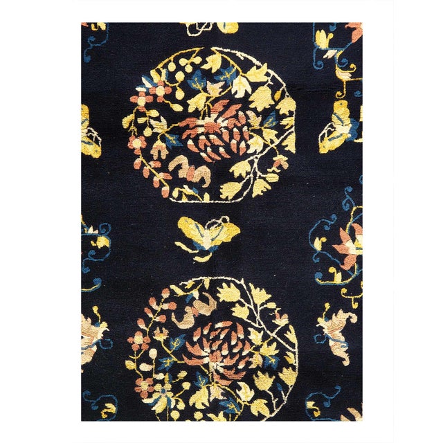 Traditional Pasargad DC Navy Blue Antique Chinese Peking Rug For Sale - Image 3 of 7