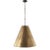 Thomas O'Brien for Visual Comfort Signature Goodman Large Hanging Lamp in Bronze with Hand-Rubbed Antique Brass Shade For Sale