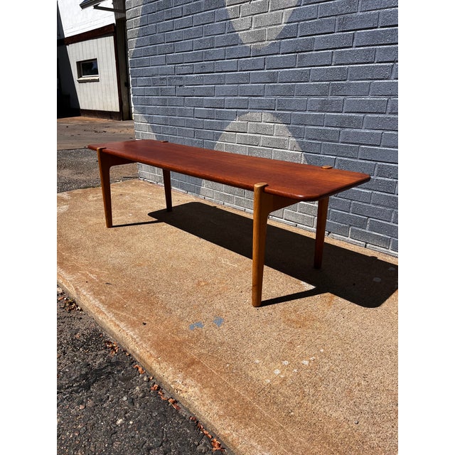 Wood Mid 20th Century Hans Wegner at-11 Teak Coffee Table for Andreas Tuck For Sale - Image 7 of 12