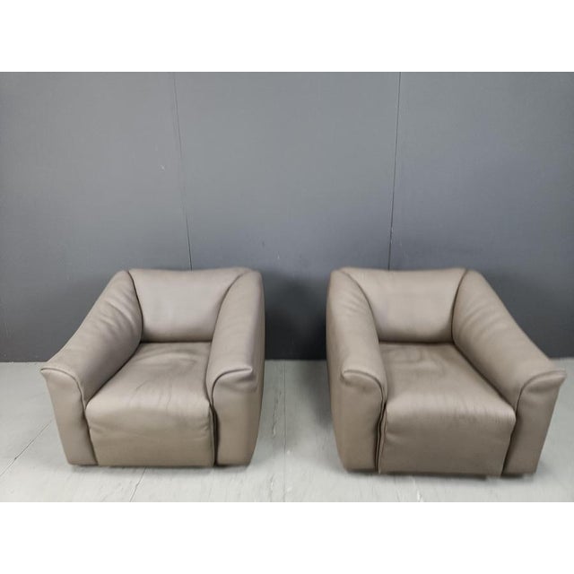Set of taupe leather DS47 armchairs from De Sede. De Sede, renowned for using the best quality leather has created some...