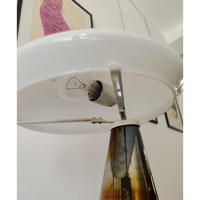 Glass Vintage Murano Glass Table Lamp by Gambaro and Tagliapietra, 1980s For Sale - Image 7 of 15