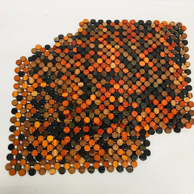 1980s Wooden Beaded Placemats Set of 4 Chairish