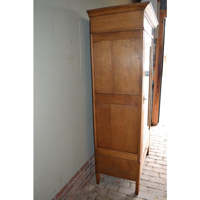 Brown Antique Oak Art Deco Display Cabinet For Sale - Image 8 of 10