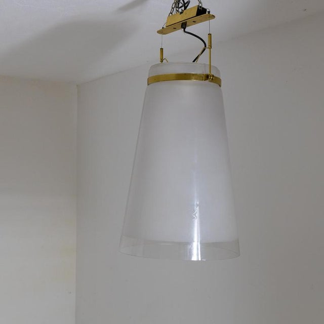 Ceiling Lamp with Conical Diffuser In Satin Glass For Sale - Image 11 of 11