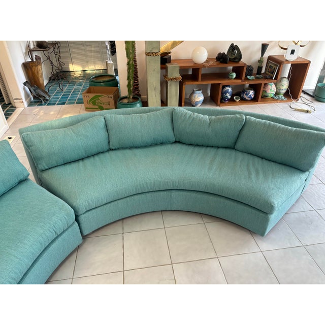 Textile 1970s Milo Baughman Attributed Circular Sectional Sofa For Sale - Image 7 of 11