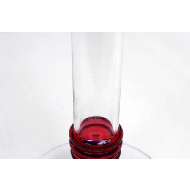 Vintage Glass Candleholder, 1990s For Sale - Image 9 of 10