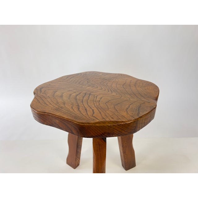 Wood Mid-Century Brutalist Rustic Primitive Side Table from Wanderwood, England, 1950s For Sale - Image 7 of 13