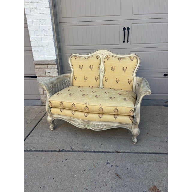Late 20th Century Early 21st Century Upholstered Settee Loveseat For Sale - Image 5 of 12