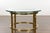 Mid 20th Century 1950s Midcentury Italian Brass Side Table with Round Glass Top For Sale - Image 5 of 11