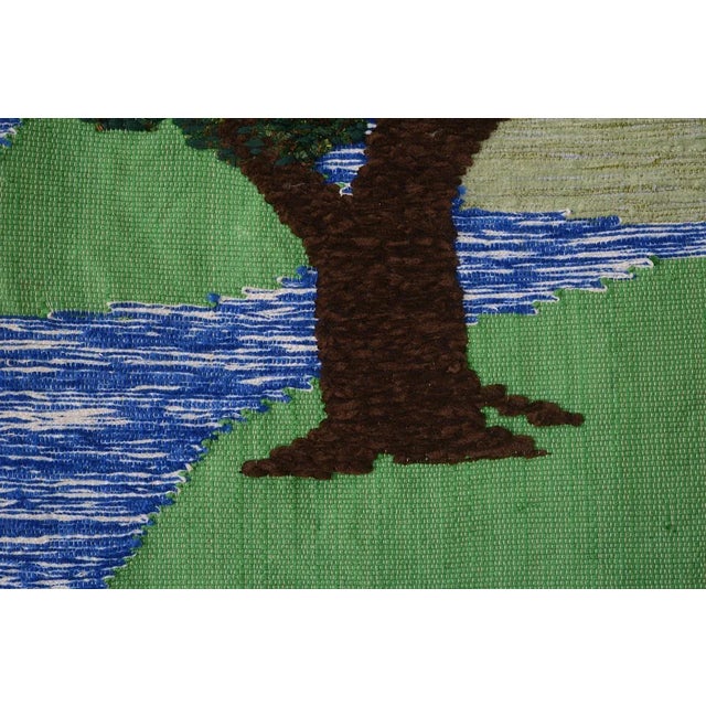 Mid 19th Century Mid-Century Nature Scene Tapestry Wallhanging For Sale - Image 5 of 12