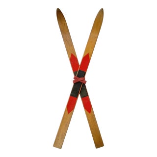 VIntage Children's Wood Skis For Sale
