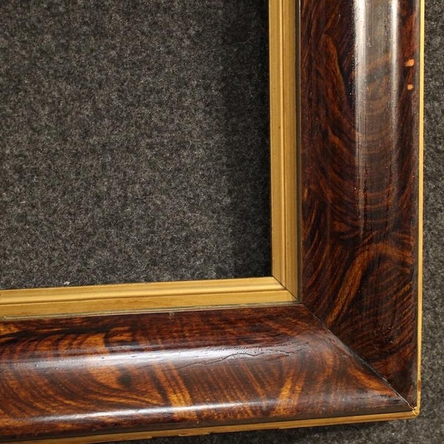 Vintage Lacquered and Gilded Wooden Frame, 1950 For Sale - Image 3 of 14